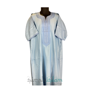 Moroccan Thoube With short hand Baby/Light Blue