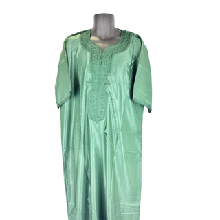 Moroccan Thoube With short hand Green Wide Design